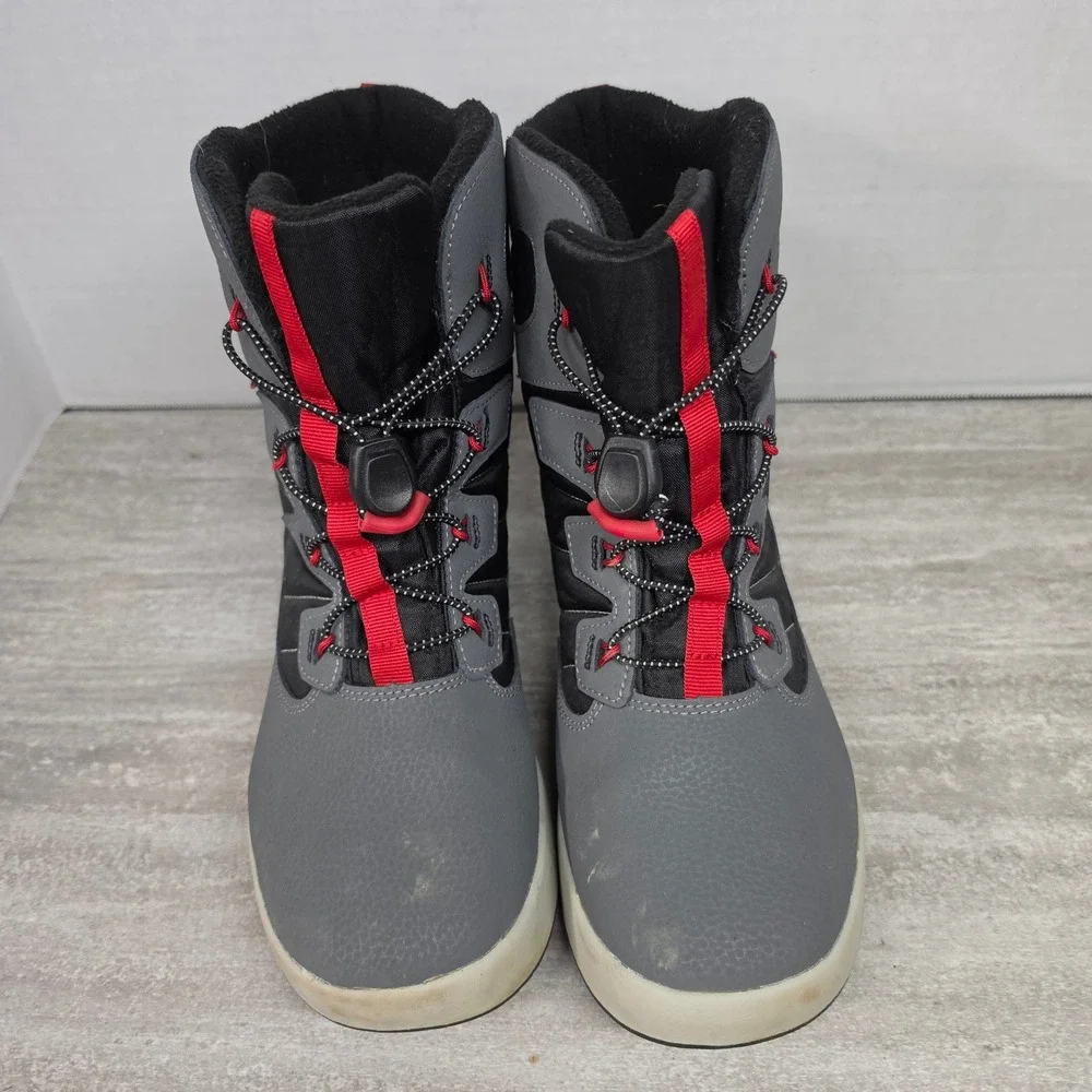 Merrell Snow Crush 2.0 Waterproof Winter Boots Kids 7M Grey Red MK267145